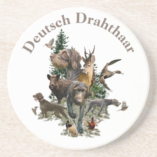 ドイツ語の金髪ポインタ コースター (正面)