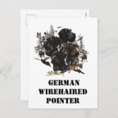 ドイツ語の金髪ポインタ シーズンポストカード (正面/裏面)