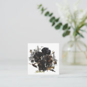 ドイツ語の金髪ポインタ スクエア名刺 (スタンド正面)