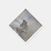 ドイツ語の金髪ポインタ スタンダードカクテルナプキン (角)