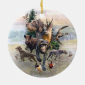 ドイツ語の金髪ポインタ セラミックオーナメント (裏面)