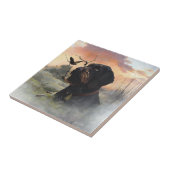 ドイツ語の金髪ポインタ タイル (側面)