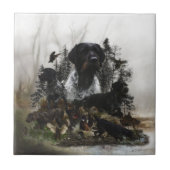 ドイツ語の金髪ポインタ タイル (正面)