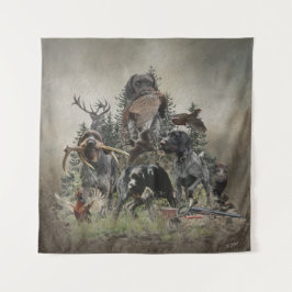 ドイツ語の金髪ポインタ タペストリー