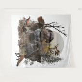 ドイツ語の金髪ポインタ タペストリー (正面(横))