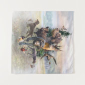 ドイツ語の金髪ポインタ タペストリー (正面(横))