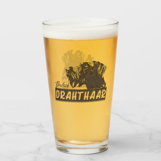ドイツ語の金髪ポインタ タンブラーグラス (ドリンク裏面)