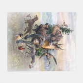 ドイツ語の金髪ポインタ フリースブランケット (正面(横))