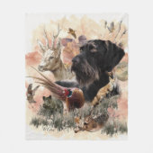 ドイツ語の金髪ポインタ フリースブランケット (正面)