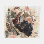 ドイツ語の金髪ポインタ フリースブランケット (正面(横))