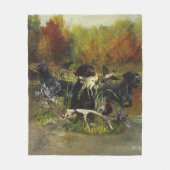 ドイツ語の金髪ポインタ フリースブランケット (正面)