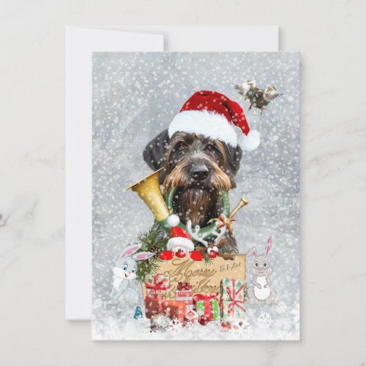 ドイツ語の金髪ポインタ、ボア狩りカード カード (正面)