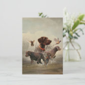 ドイツ語の金髪ポインタ、ボア狩りカード カード (スタンド正面)