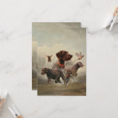 ドイツ語の金髪ポインタ、ボア狩りカード カード (正面/裏面インサイチュ)