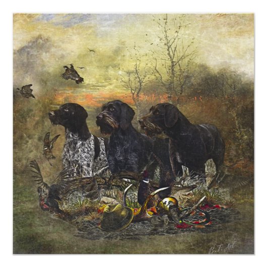 ドイツ語の金髪ポインタ ポスター (正面)