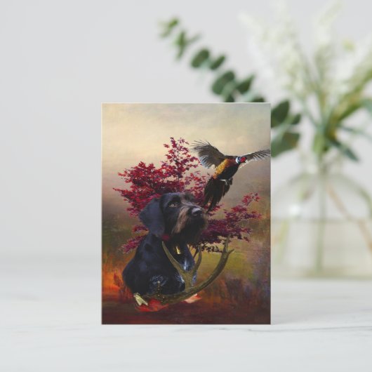 ドイツ語の金髪ポインタ ポストカード (スタンド正面)