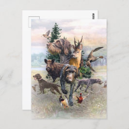 ドイツ語の金髪ポインタ ポストカード