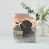 ドイツ語の金髪ポインタ ポストカード (スタンド正面)