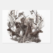 ドイツ語の金髪ポインタ ラッピングペーパーシート (正面3)