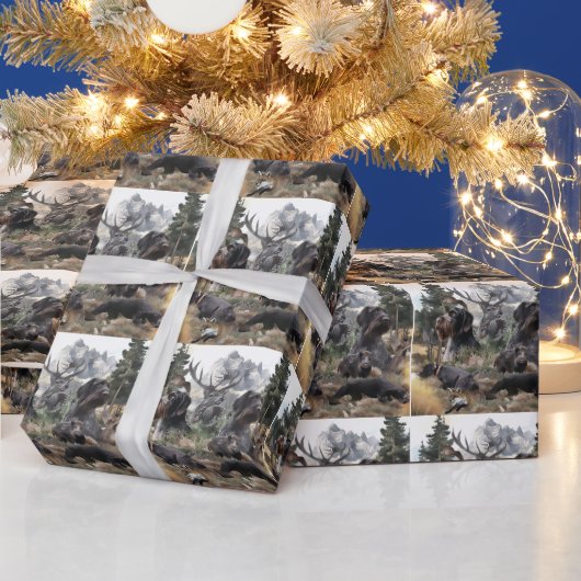 ドイツ語の金髪ポインタ ラッピングペーパー (クリスマス)