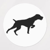ドイツ語の金髪ポインタ ラベル (デザイン1)