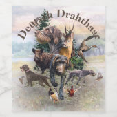 ドイツ語の金髪ポインタ ワインラベル (シングルラベル)