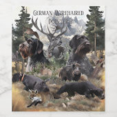 ドイツ語の金髪ポインタ ワインラベル (シングルラベル)