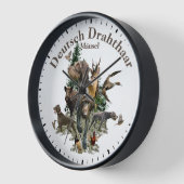 ドイツ語の金髪ポインタ 壁時計 (傾斜)