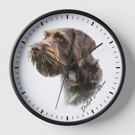 ドイツ語の金髪ポインタ 壁時計 (正面)