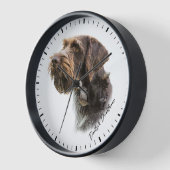 ドイツ語の金髪ポインタ 壁時計 (傾斜)