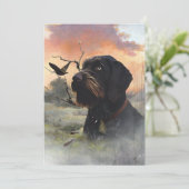 ドイツ語の金髪ポインタ 招待状 (スタンド正面)