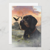 ドイツ語の金髪ポインタ 招待状 (正面/裏面)