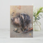 ドイツ語の金髪ポインタ 招待状 (スタンド正面)