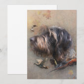 ドイツ語の金髪ポインタ 招待状 (正面/裏面)