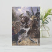 ドイツ語の金髪ポインタ 招待状 (スタンド正面)