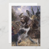 ドイツ語の金髪ポインタ 招待状 (正面/裏面)