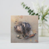 ドイツ語の金髪ポインタ 招待状 (スタンド正面)