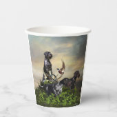 ドイツ語の金髪ポインタ 紙コップ (正面)