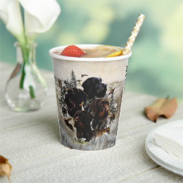 ドイツ語の金髪ポインタ 紙コップ