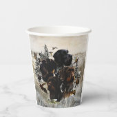 ドイツ語の金髪ポインタ 紙コップ (裏面)