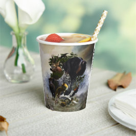 ドイツ語の金髪ポインタ 紙コップ