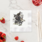 ドイツ語の金髪ポインタ 縁ありカクテルナプキン (インサイチュ)