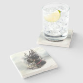 ドイツ語の金髪ポインタ、GWP ストーンコースター (横)