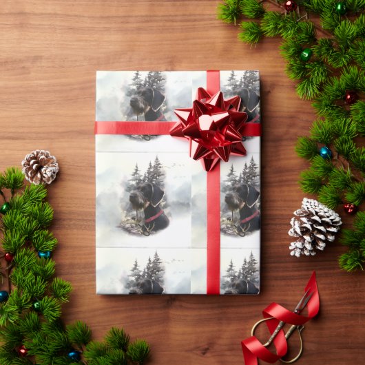 ドイツ語の金髪ポインタ、GWP ラッピングペーパー (クリスマスギフト)