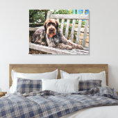 ドイツ語の金髪ポインタ – Lexy キャンバスプリント (インサイチュ (寝室))