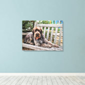 ドイツ語の金髪ポインタ – Lexy キャンバスプリント (インサイチュ (ウッドフロア))