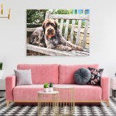 ドイツ語の金髪ポインタ – Lexy キャンバスプリント (インサイチュ (リビング))