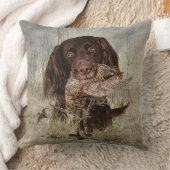 ドイツ語の長髪のポインタ クッション (ブランケット)