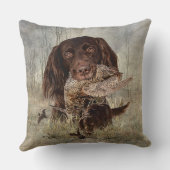 ドイツ語の長髪のポインタ クッション (裏面)