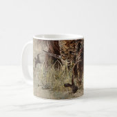 ドイツ語の長髪のポインタ コーヒーマグカップ (正面左)